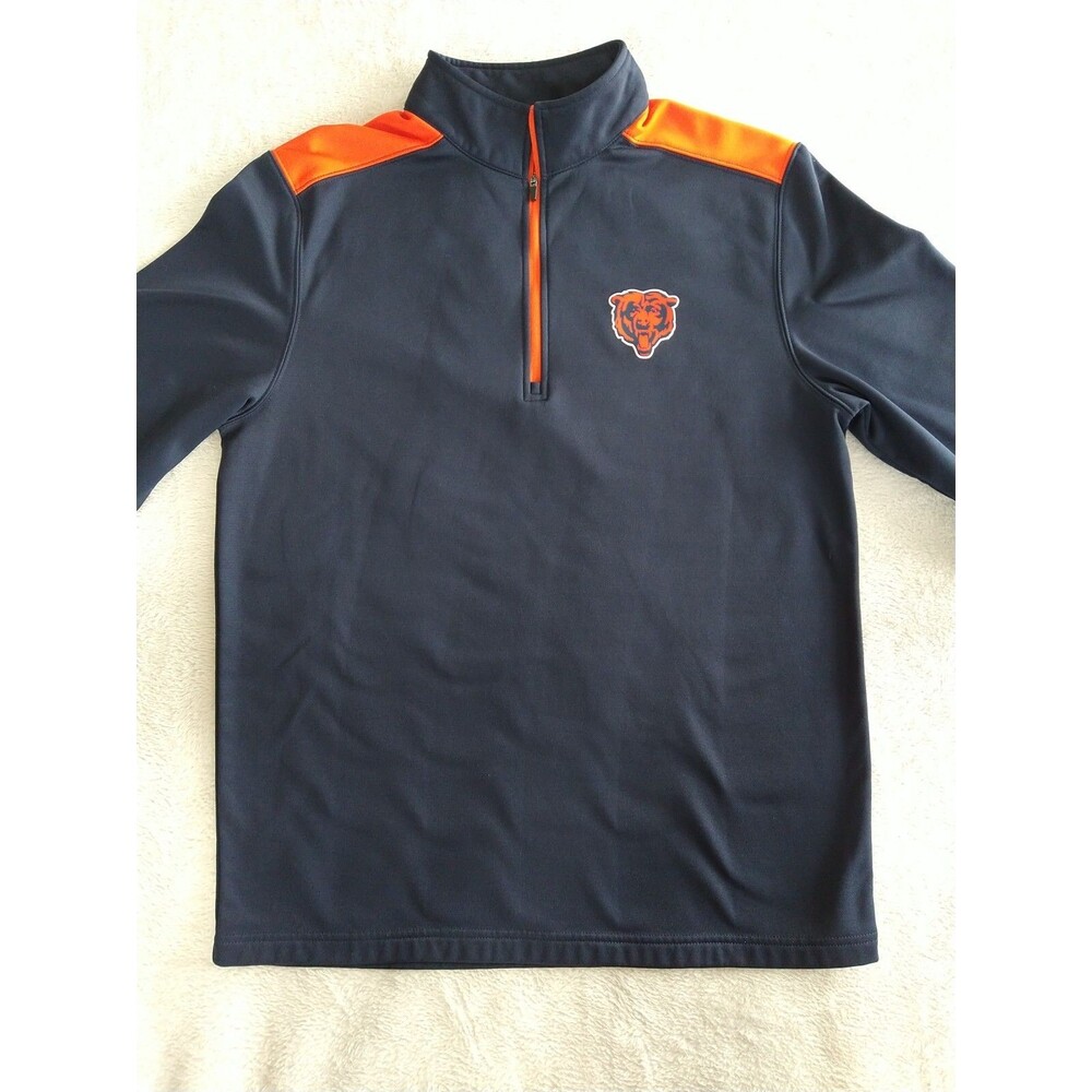 Chicago Bears NFL Team Apparel 1/4 Zip Pullover Sweatshirt Men’s Size L Large
